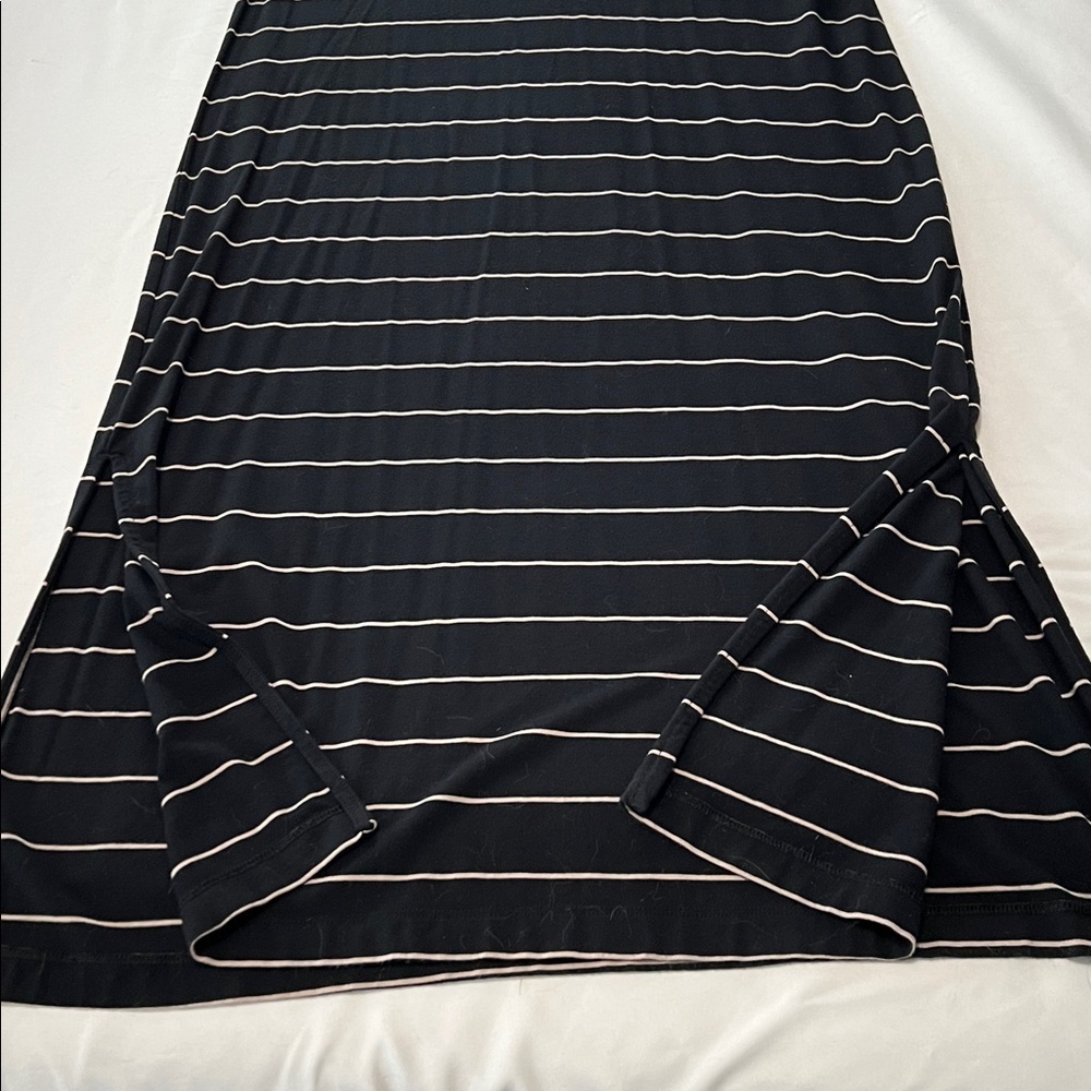 Banana Republic Factory Striped T-Shirt Maxi Dress w/ Split Hems - Picture 3 of 4